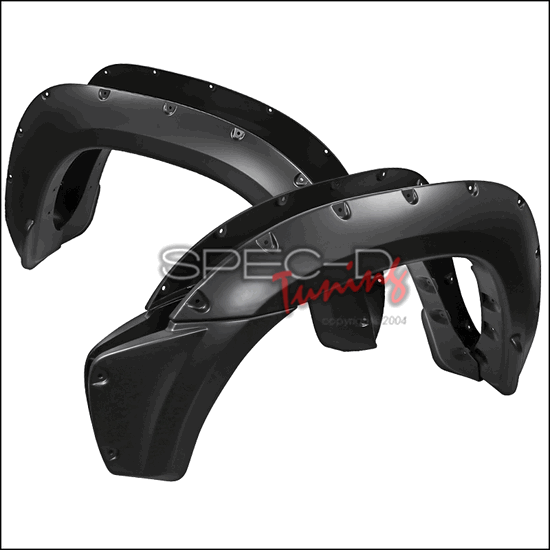 Spec-D Pocket Style Rivet Fender Flares - 12-15 6 foot bed only