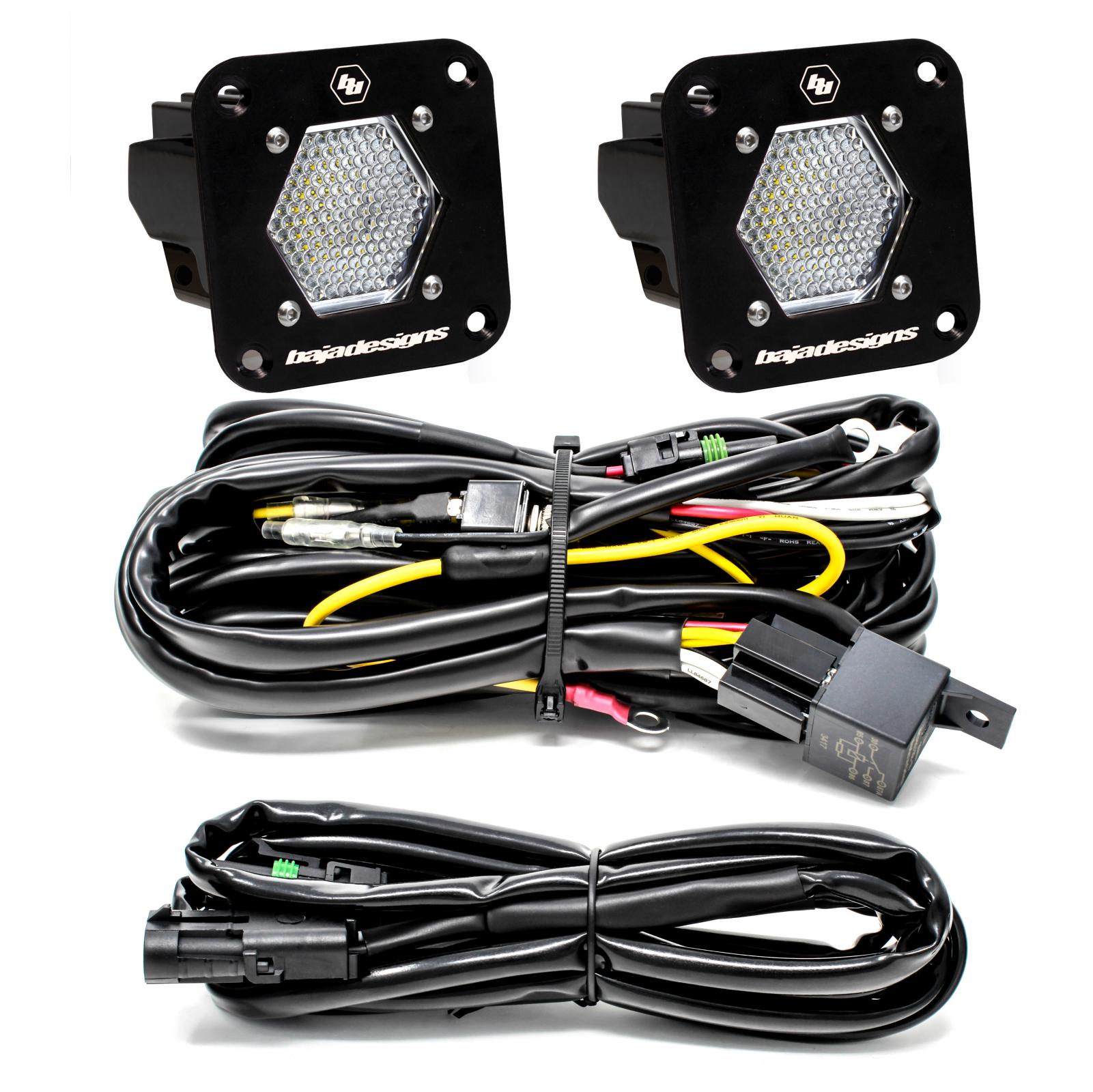 Baja Designs LED Light Pods S1 Pair Work/Scene LED Flush Mount Backup Kit
