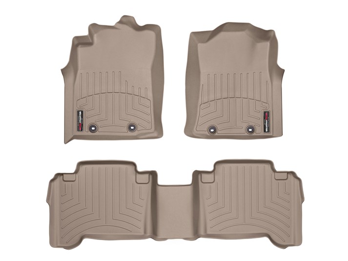 WeatherTech Pair Tacoma Double Cab Floor Liners (Automatic) - 2005-2015 - TAN
