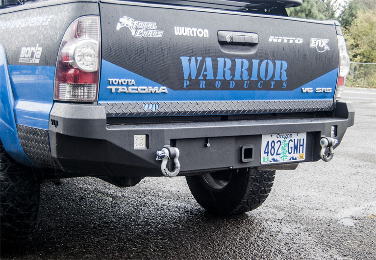 Warrior Tacoma Rear Hitch Bumper w/ D-Ring Mounts & Lockable Storage Trunk 2005-2015
