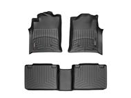 Floorliner Weathertech Front/Rear Tacoma AccessCab; Black; 2005-2015 Tacoma