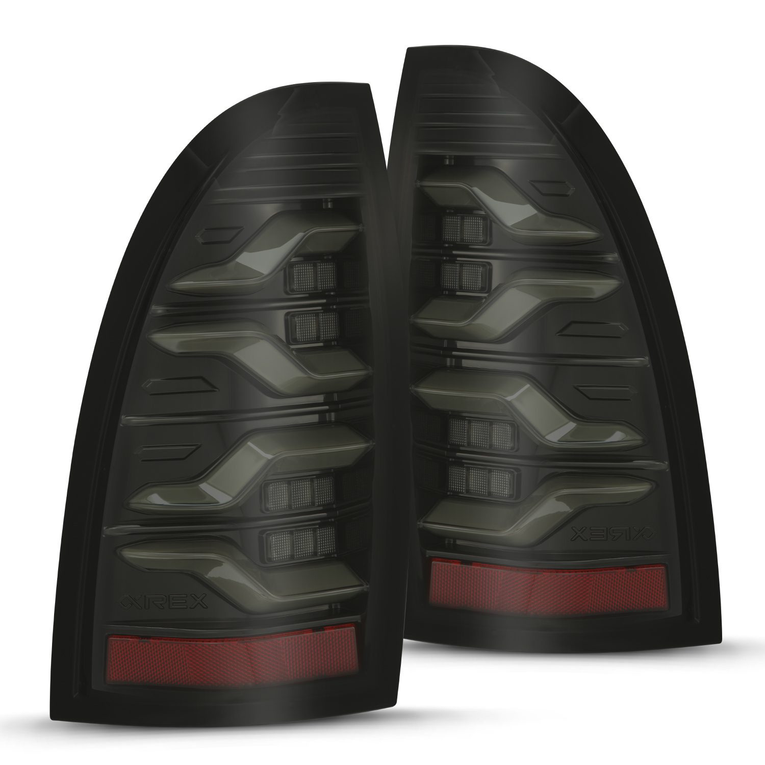 AlphaRex LUXX-Series LED Tail Lights Alpha-Black 05-15 Toyota Tacoma