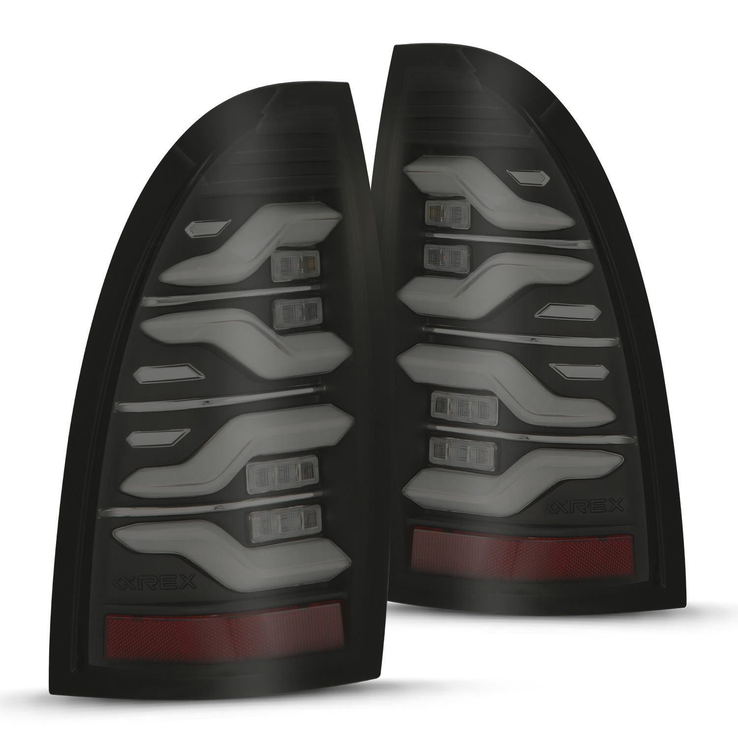 AlphaRex LUXX-Series LED Tail Lights Black 05-15 Toyota Tacoma