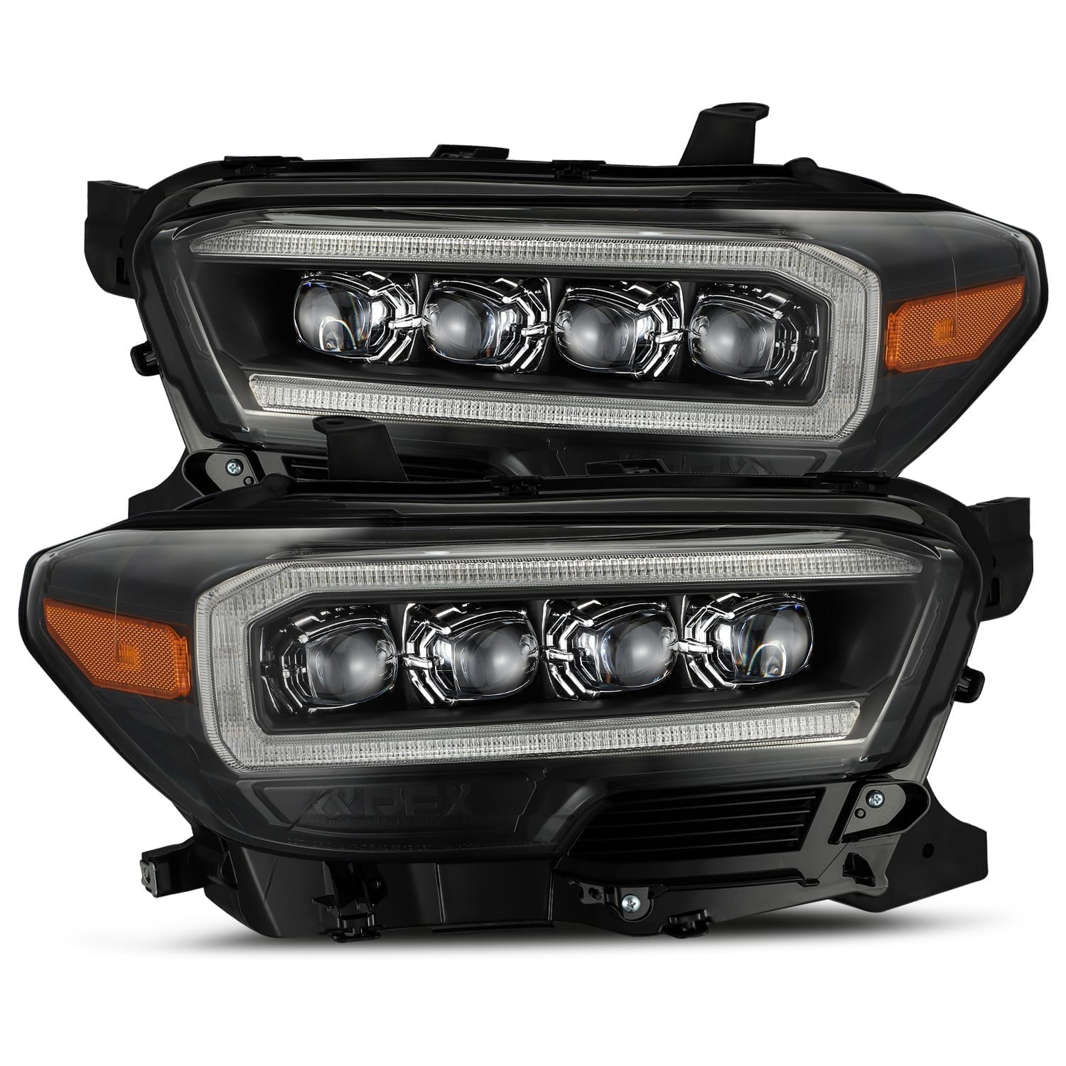 AlphaRex 16-22 Toyota Tacoma NOVA-Series LED Projector Headlights Black