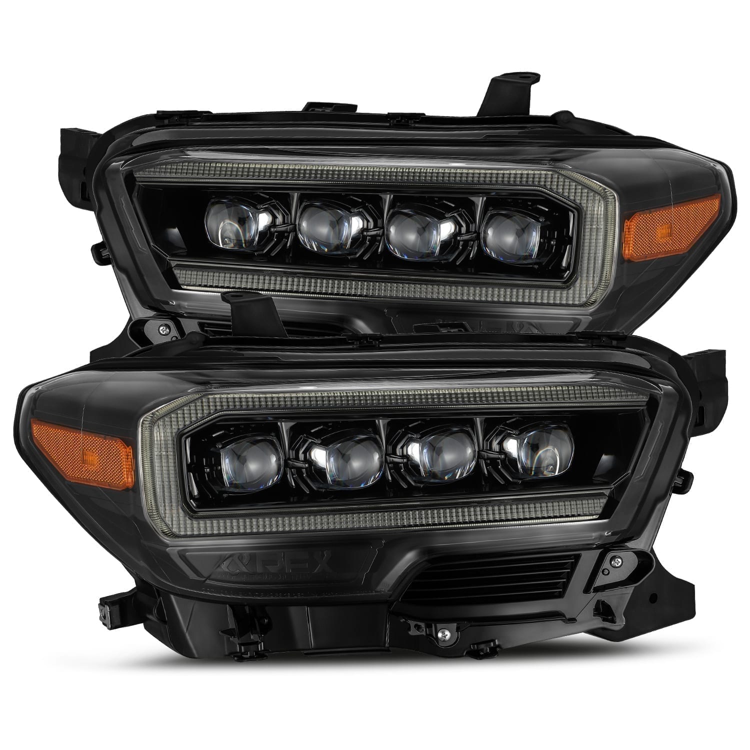 AlphaRex 16-20 Toyota Tacoma NOVA-Series LED Projector Headlights Mid-Night Black