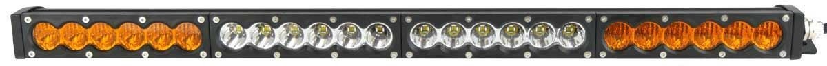 X6S Slim Series 2D Amber White 25" Single Row LED Light Bar - 11,400 Lumens - Combo Beam