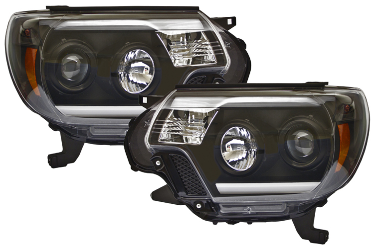 IPCW Tacoma Black Projector Headlights w/ DRL- 2012-2016