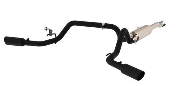 MBRP Tacoma Exhaust System Kit Cat Back System; 3 in Dual Black Series - 2016+