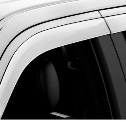 AVS Auto Ventshade Tacoma Dbl Cab Low-profile Rainguard Super White Code 40 (Set of 4) - 2016-2020