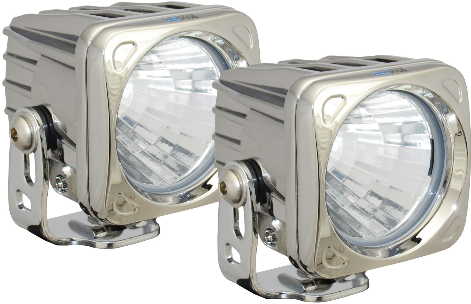OPTIMUS SQUARE CHROME 1 10W LED 20? MEDIUM KIT OF 2 LIGHTS