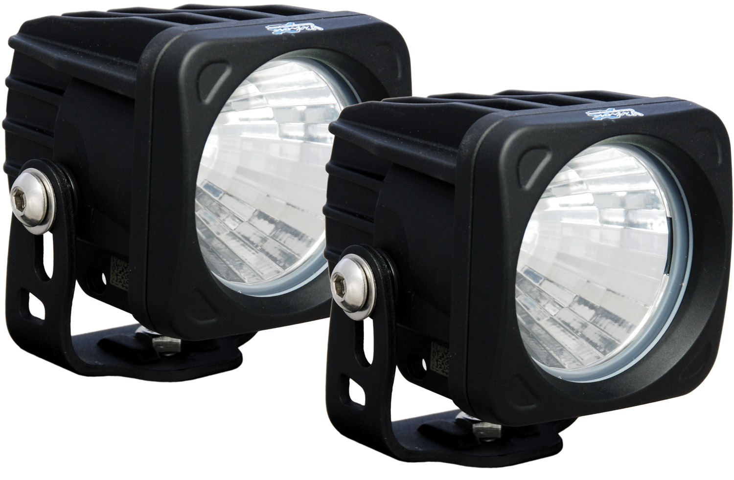 OPTIMUS SQUARE BLACK 1 10W LED 20? MEDIUM KIT OF 2 LIGHTS