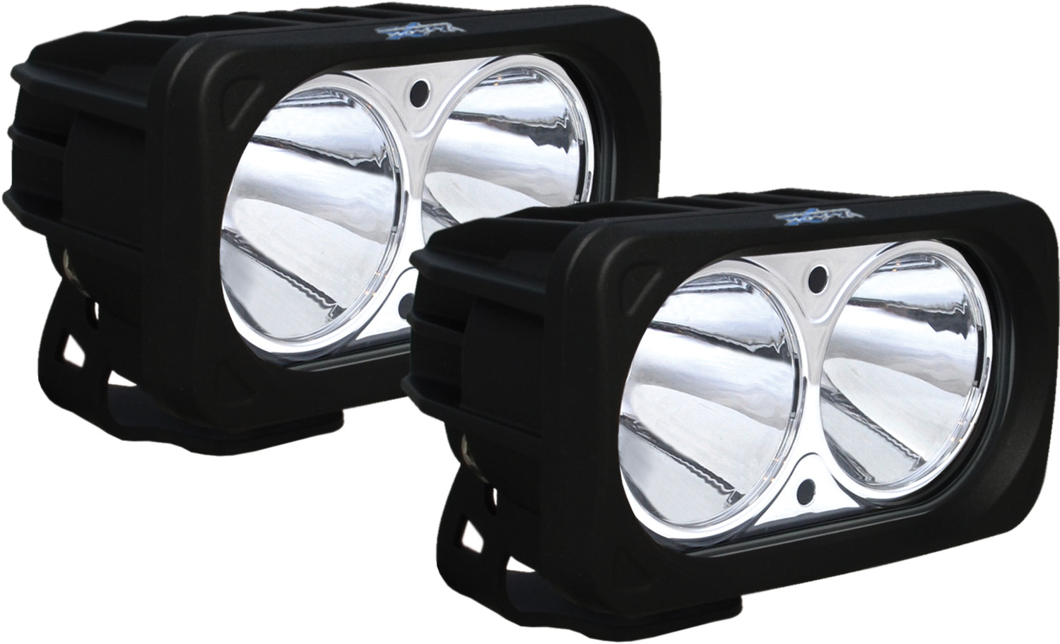 OPTIMUS SQUARE BLACK 2 10W LEDS 10? NARROW KIT OF 2 LIGHTS