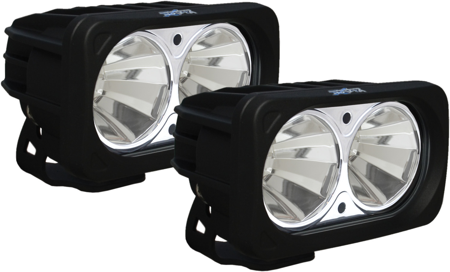 OPTIMUS SQUARE BLACK 2 10W LEDS 60? FLOOD KIT OF 2 LIGHTS