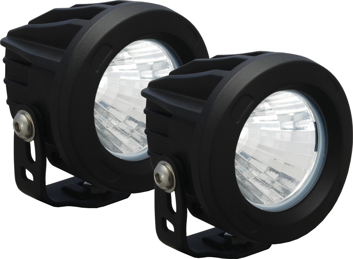 OPTIMUS ROUND BLACK 1 10W LED 20? MEDIUM KIT OF 2 LIGHTS