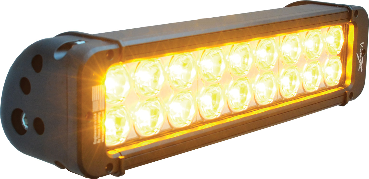 11" XMITTER PRIME AMBER LED BAR BLACK 18 5W LED'S 10? NARROW