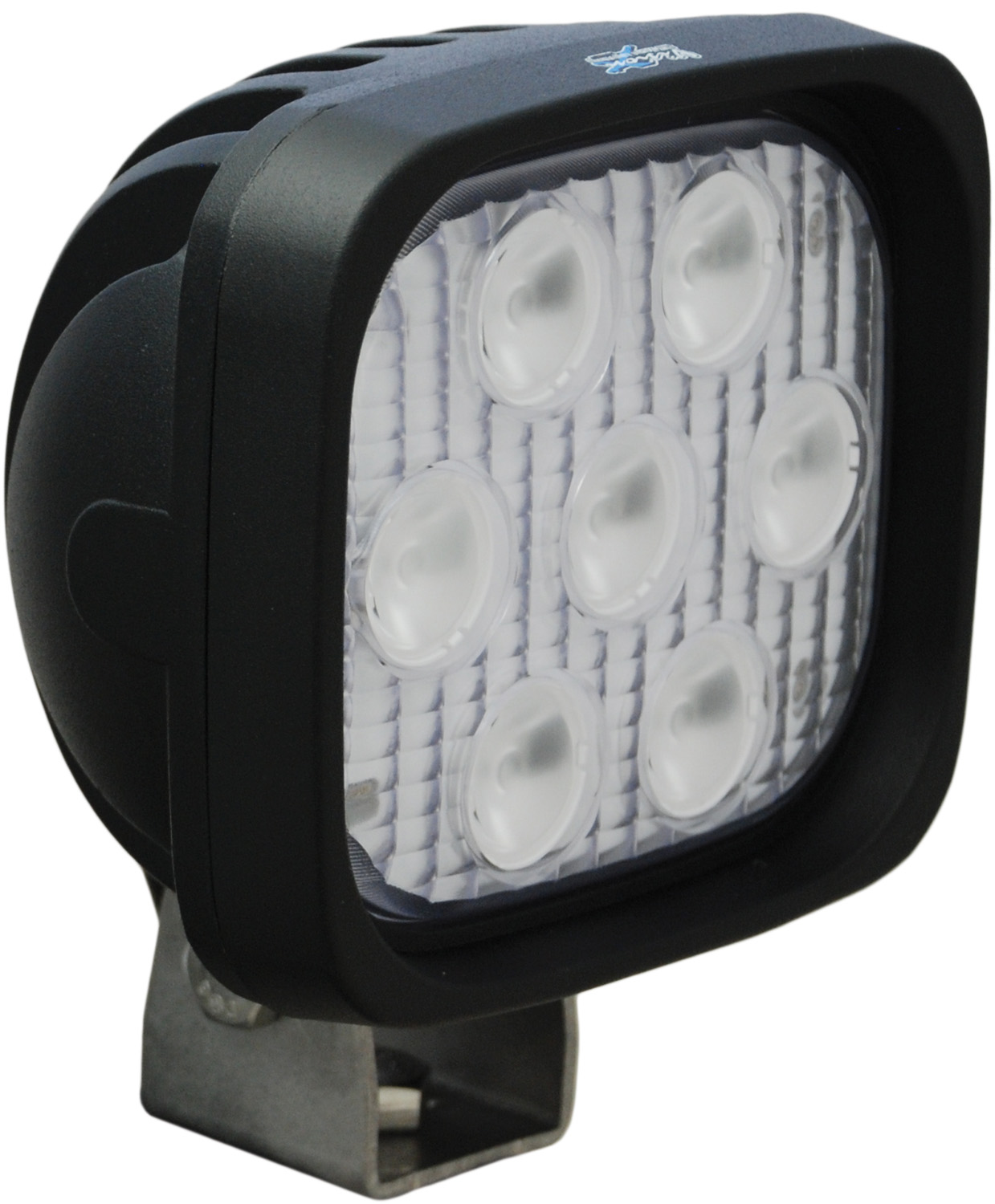 4" SQUARE UTILITY MARKET BLACK 7 3W LED'S 60? EXTRA WIDE