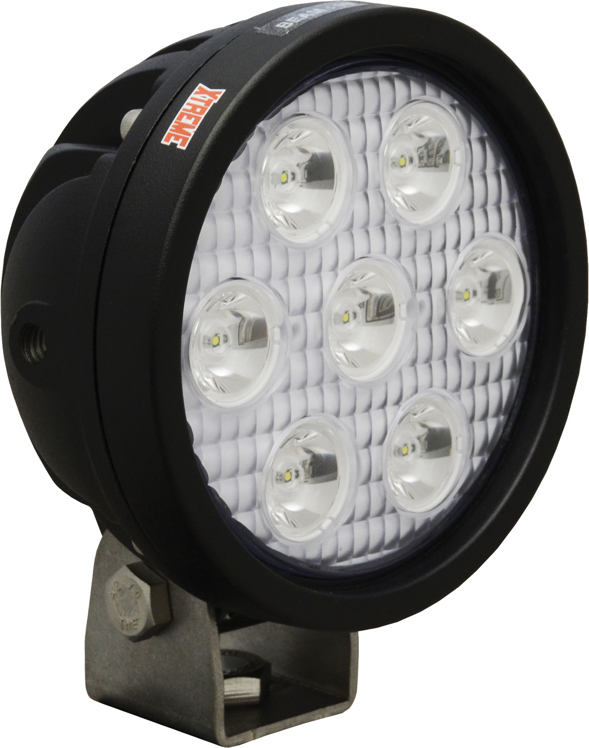 4" ROUND UTILITY MARKET XTREME BLACK 7 5W LED'S 10? NARROW
