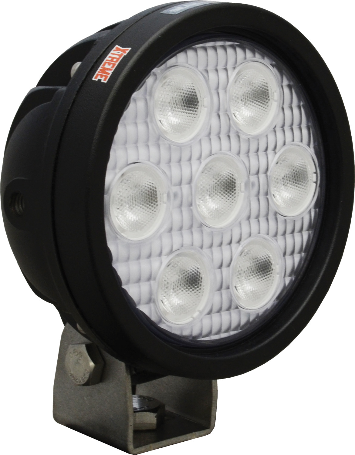 4" ROUND UTILITY MARKET XTREME BLACK 7 5W LED'S 40? WIDE